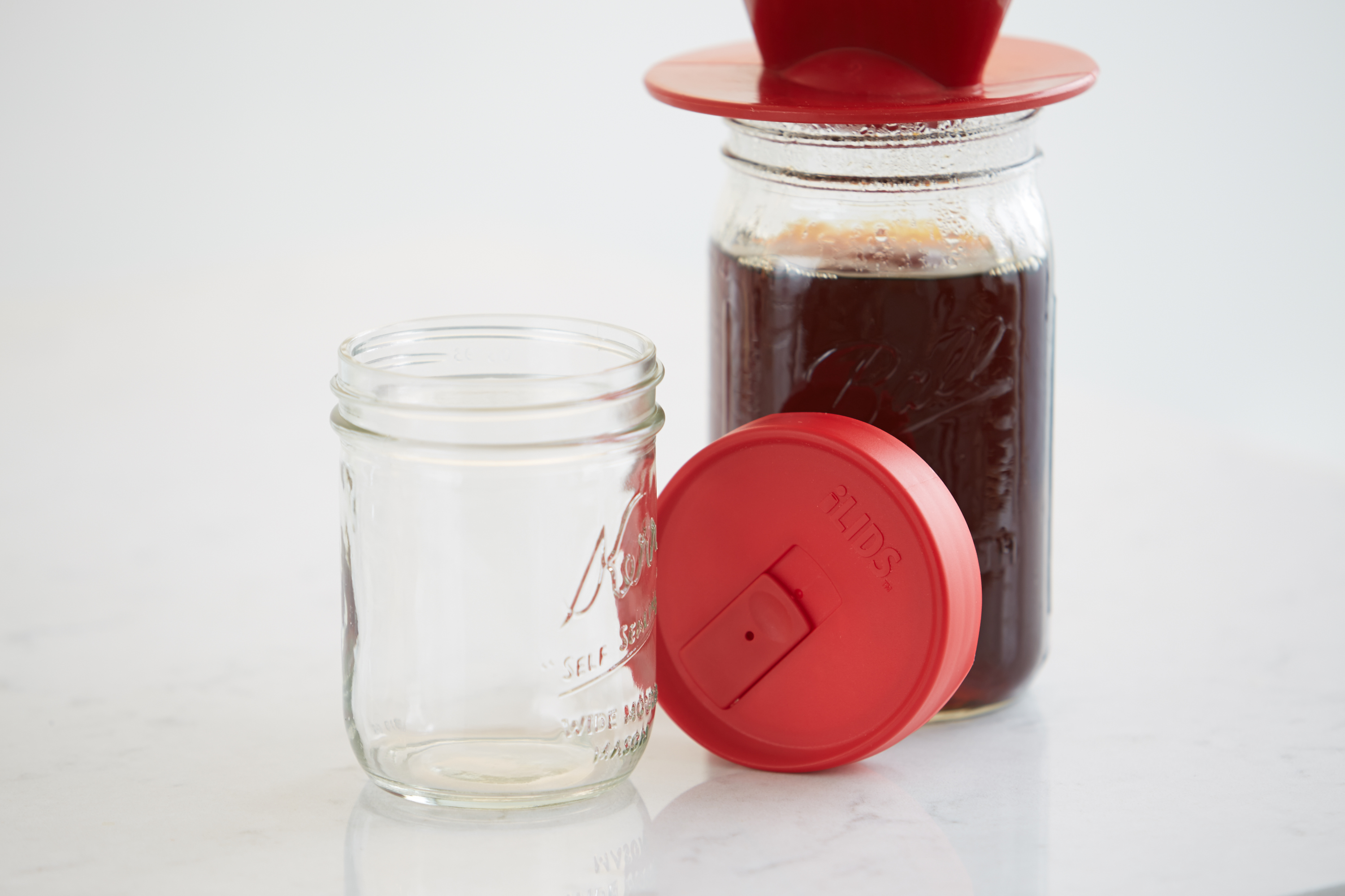 Mason Jar Drink Lids - Wide Mouth | Intelligent Lids